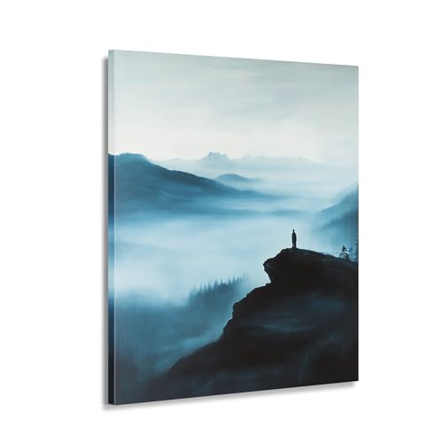 Wanderer on The Sea of Fog impression d'inspiration vintage haut de gamme avec cadre inclus
