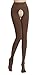 Sexy Crotchless Pantyhose, Push-up Satin Fatal Open Crotch Free Tights,Closed Top 120D(1 Pair)