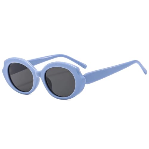 Lunettes de soleil ovales de luxe vintage grande monture protection UV400 mixte