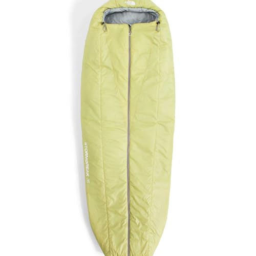 THE NORTH FACE Stormbreak 35F / 1.7C Backpacking Sleeping Bag - Water Repellent Fully Insulated Includes Stuff Sack Pear/Frost Grey Regular