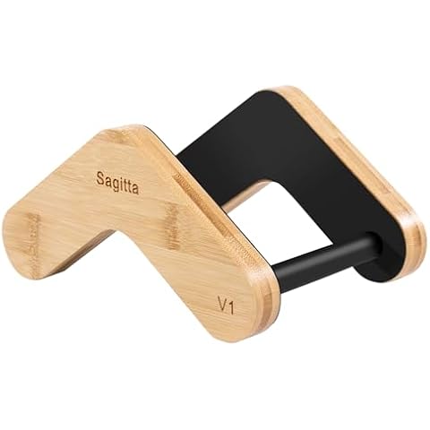 ENO MUSIC Portable Wood Guitar Stand Solid Wood Guitar Stand for Acoustic Guitars and Folk Guitars Cover