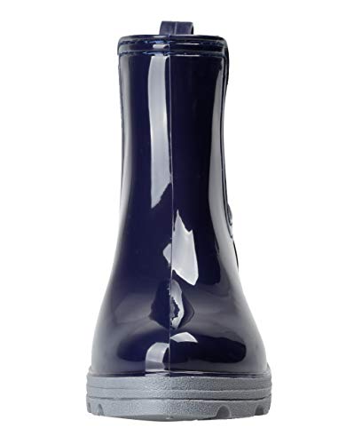 Eyushijia Women's Short Rain Boots Waterproof Slip On Ankle Chelsea Booties (7.5 B(M), Navy-A) #TOP4