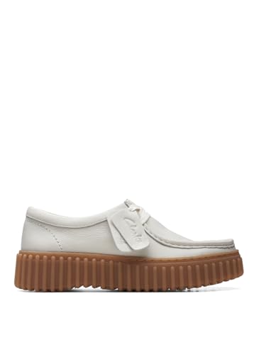 Clarks Torhill Bee, Zapatos de Cordones Unisex Adulto, Off White Lea, 38.5 EU Clarks Torhill Bee, Zapatos de Cordones Unisex Adulto, Off White Lea, 38.5 EU