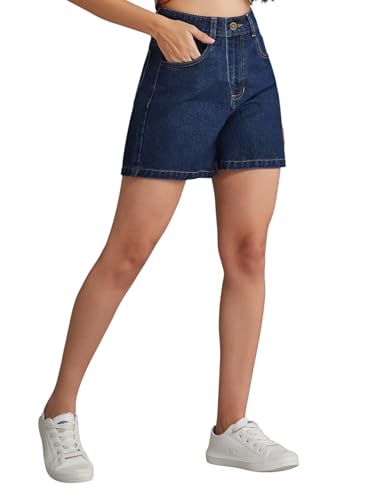 Image of Dolce Crudo Women's High Rise Denim Shorts - Relaxed Fit