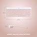 Logitech MK470 Slim Wireless Keyboard and Mouse Combo - Modern Compact Layout, Ultra Quiet, 2.4 GHz USB Receiver, Plug n' Play Connectivity, Compatible with Windows - Rose