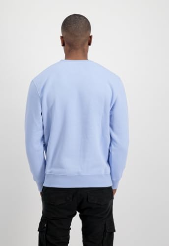 Alpha Industries Basic Sweater Small Logo Sweatshirt für Herren Light Blue – Ansicht 3