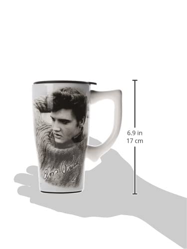Image of Spoontiques ELVIS LEGEND TRAVEL MUG, 18 ounces