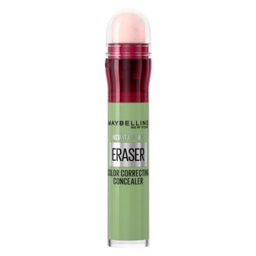 Maybelline Nueva York Corrector de color, antiedad, fácil y rápido para cubrir imperfecciones y discromias, con bayas de Goji y haloxyl, color verde, 4,7 ml