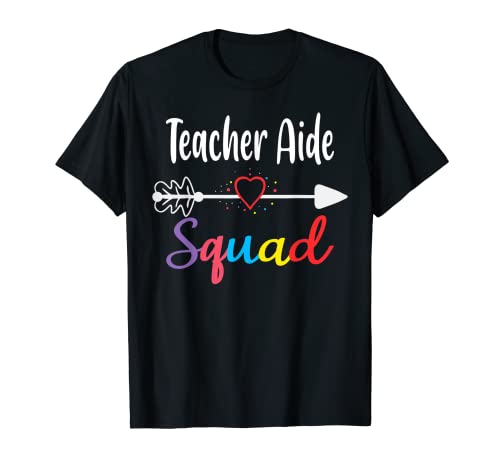 Maestro Aide Squad Funny Back To School Suministros para profesores Camiseta