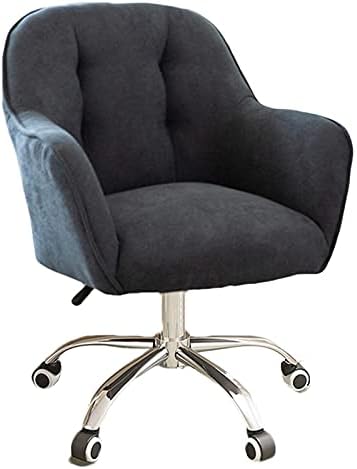 Office Chair Thicken Upholstered Seat Computer Chair Backrest Sofa Chair Desk Chair Office Chair Swivel Chair Lift Gaming Chair (Black)