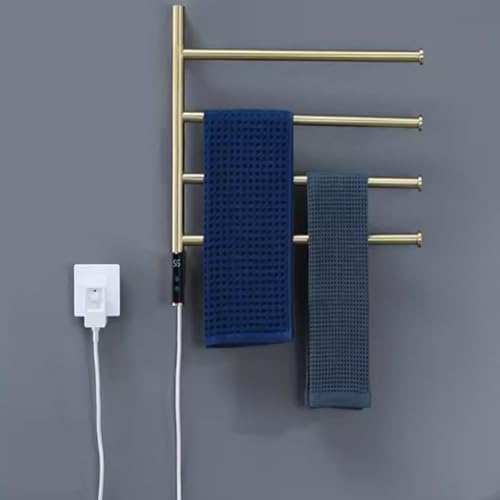 Porte-serviettes chauffant mural 82W au design pivotant haut de gamme