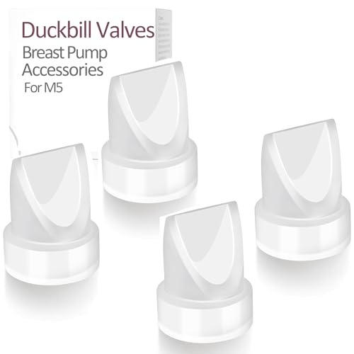 Image of Replacement 4 Piece Duckbill Valves/Duck Bill Valve Compatible with Momcozy M5 Wearable Breast Pump, for Momcozy V1 / V2 M6 Hands Free Pumps, M5/M6/V1/V2 Accessories Made by Durceler, M5 Pump Parts