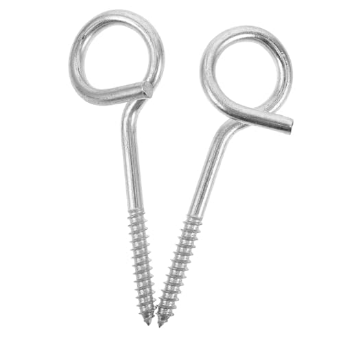 SUPVOX Stainless Steel Swing Hangers Heavy Duty Ceiling Hooks Screw Eye Bolts Easy to Install for Swing Chairs and Hammocks