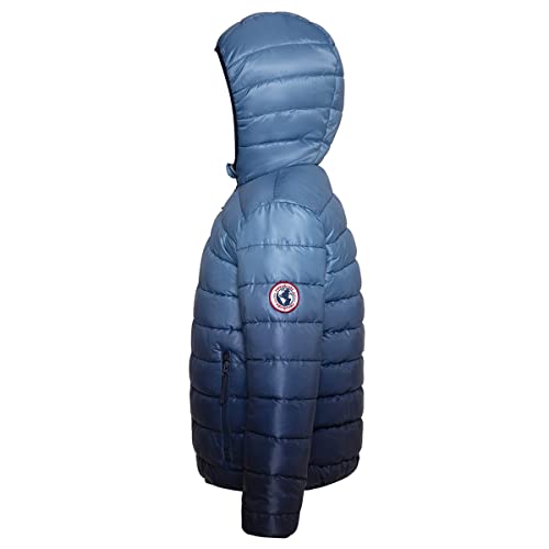 Image of Rokka&Rolla Boys' Reversible Lightweight Water-Resistant Puffer Jacket | Lightweight Breathable Reversible Puffer Makes A Hooded Winter Coat For Boys To Wear During Cold Weather Activity