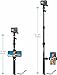 Smatree DS11S Extendable Selfie Stick/Monopod Compatible for OSMO 360/GoPro Hero 13/12/11/10/9/8/7/6/Max/Session/2018/AKASO EK7000/Ricoh Theta S/V/DJI OSMO Action Camera 5 Pro/Samsung Gear360/YI 4K