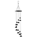Giftchy Spiral Wind Chimes for Outside, 31 Inch Sympathy Wind Chimes with Eight Temple Bells, Great as Melody Memorial Gift and Outdoor Feng Shui Décor for Patio, Porch, Garden