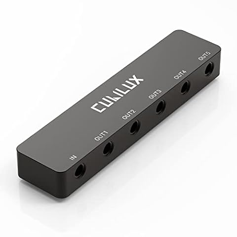 Cubilux 5-kanaals 3,5 mm audiosplitter, 5-weg 3,5 mm TRS-jack hoofdtelefoonsplitter voor luidsprekers, laptop, computer, pc, telefoon, tablet