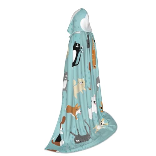 Costume de sorcière vampire avec cape à capuche longue ado chaud