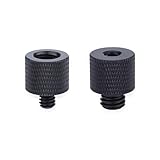 カメラネジ変換アダプター マイクアクセサリ 3/8 1/4 変換アダプタ 1/4 ネジ カメラネジ 1/4"オス-3/8"メス 3/8"オス-1/4"メス 連結ネジ 固定ネジアダプター 撮影補助ツール アルミニウム合金 黒 2個入り