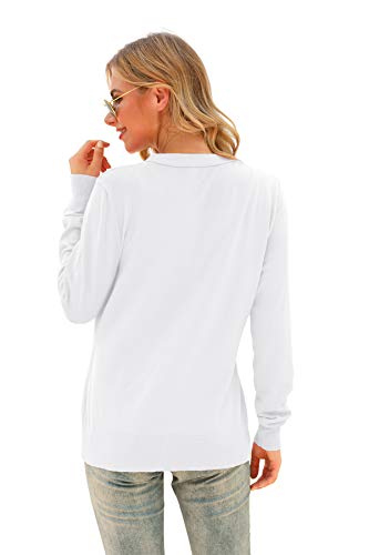 Image of VIISHOW Women Long Sleeve Button Down V Neck Lightweight Basic Knit Sweater Cardigan