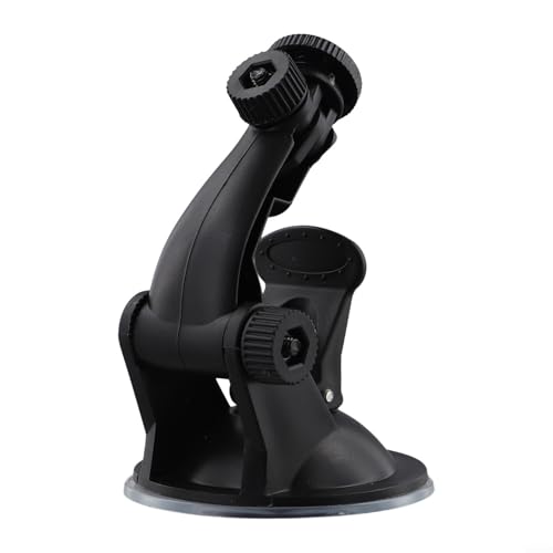 Auto DVR Saugnapf Kamerahalterung mit verstellbarem 360° drehbarem Hals, schwarze ABS-Halterung, kompatibel mit Hero 3+/3/2/1 Action Cam und GPS-Navigationsgeräten, 6,5 cm