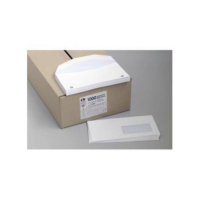 Boîte 1000 enveloppes mise sous pli automatique 114x229 en velin blanc 80g
