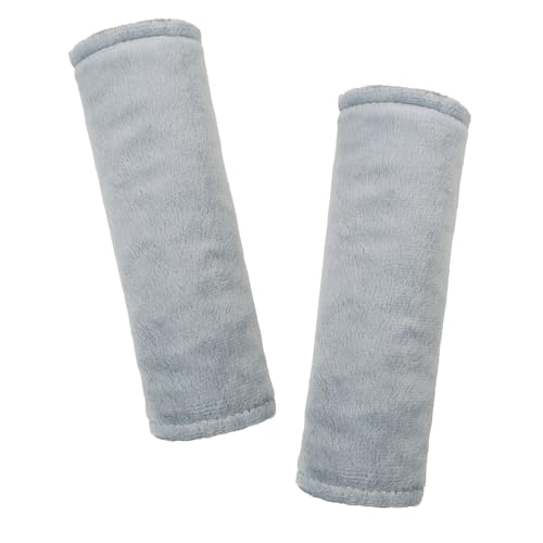 Image of GFU Car Seat Strap Pads for Baby, Soft Shoulder Pads for Comfort, Reversible Seatbelt Covers for Kids, Perfect for Baby Car Seat, Stroller, Swing, High Chair, Size: 6.5 x 6.5 inch, Grey