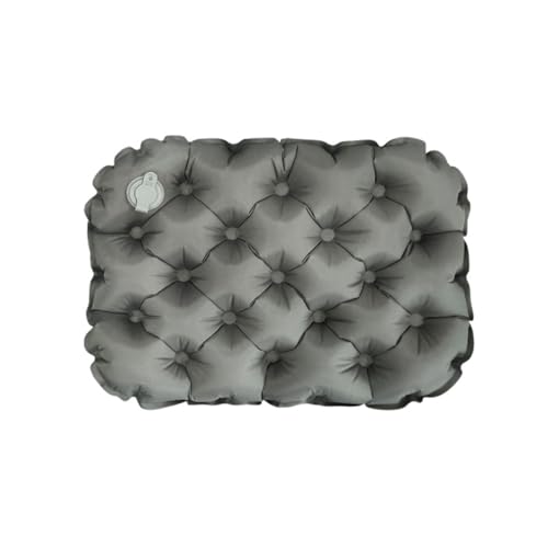 Jinmoioy ポータブルクッション 折りたたみマット エアー 座布団 シート クッション スポーツ観戦 軽量 コンパクト キャンプマット エアーマット アウトドア マットエアクッション レジャーシート 収納ケース付き 花見 キャンプ アウトドア (グレ