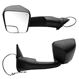 Perfit Zone Towing Mirror Replacement Compatible with 2005-2015 Toyota Tacoma, Electric Adjustable Glass, Power Heated Black with Signal Pair Set
