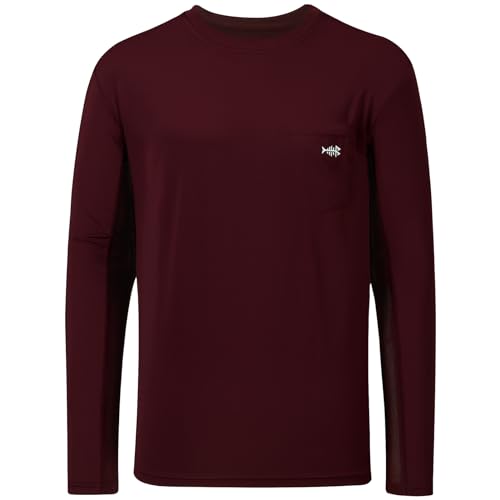 Image of BASSDASH Men's UPF 50+ Performance Long Sleeve T-Shirt UV Sun Protection Fishing Hiking Sports Shirts
