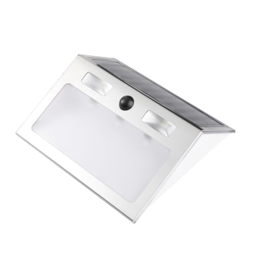 POPETPOP Solar para Número de Casa de Pared LED con Sensor de Movimiento para Exterior con Stickers Letras