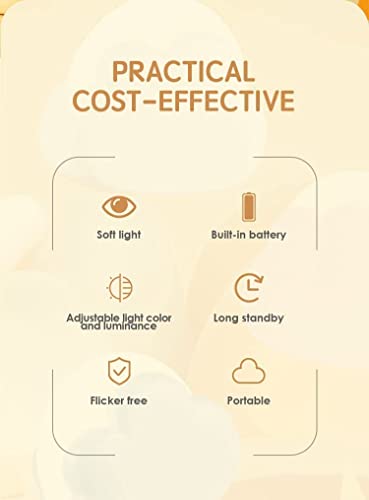 Valensole Cloud Kids Night Light, Cute Nursery Light for Baby, Bedroom Night Light with 2-color Dimmable, USB Rechargeable, Portable, LED with Silicone Detachable Lanyard, Camping Lamp (Pink)