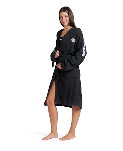 ARENA unisex-adult Team Stripe Unisex Bathrobe With Tie Belt and Pockets Soft Warm Robe3