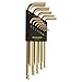 Bondhus 37937 Set of 13 Balldriver L-wrenches with GoldGuard Finish, Long Length, sizes .050-3/8-Inch