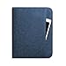 Forevermore Portfolios Padfolio Binder - Professional Faux Leather Travel Organizer Pouch for Tablet, Documents, Presentation Folders, Zipper Closure, Notepad - Blue