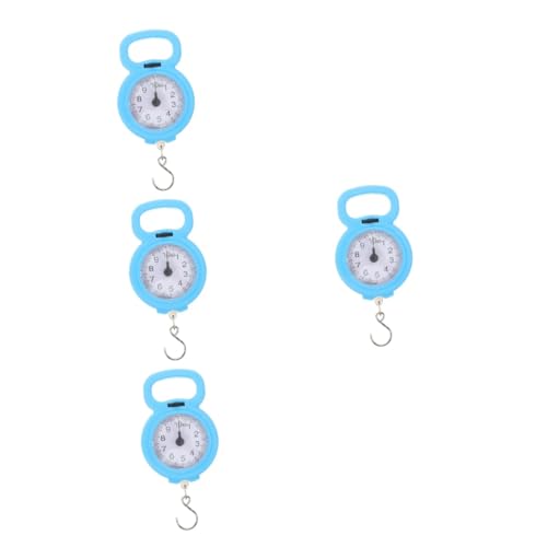 FOMIYES 4 Piezas Báscula Portátil Báscula Colgante Digital Escala Digital Escala De Gancho De Equipaje Báscula De Gancho Lcd Peso Balanzas De Mano Mini Escala De Equipaje Primavera Metal