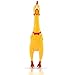 Hilarious 15” Rubber Screaming Chicken Toy For Kids & Pets – Super Durable & Funny Squeaky Chicken Dog Chew Toy - Silly Squeezing & Squawking Novelty Gift Idea – Vibrant Colors & Wacky Design