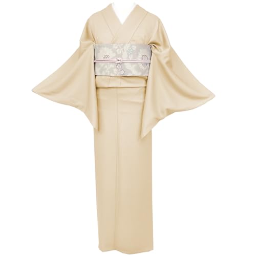 東レシルック 色無地 単衣(ひとえ) 洗える着物 お仕立て上がり プレタ 美しい紋意匠 氷割紋 紋綸子地紋 レディース 色無地きもの〔8種類〕-杜若- (単衣・丁子（ちょうじ）103) - ノーブランド品 - 商品画像