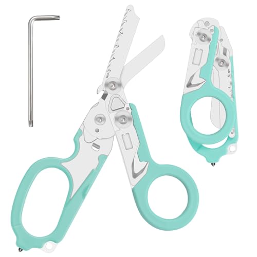 Image of 6-in-1 Heavy-Duty Emergency trauma shears|Folding Emergency Shears| | Multifunctional Life-Saving Tool|Suitable for Emergency Rescue|Outdoor Exploration|DIY Construction and Maintenance|