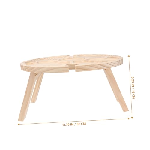 Table en bois pliable portable pour éviter les verres renversés
