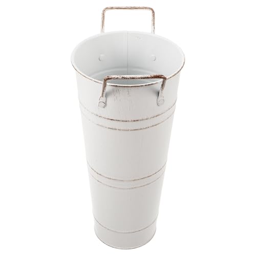 SEWACC Rustikaler Vintage Blumenkübel aus Eisen mit Doppelgriffen...