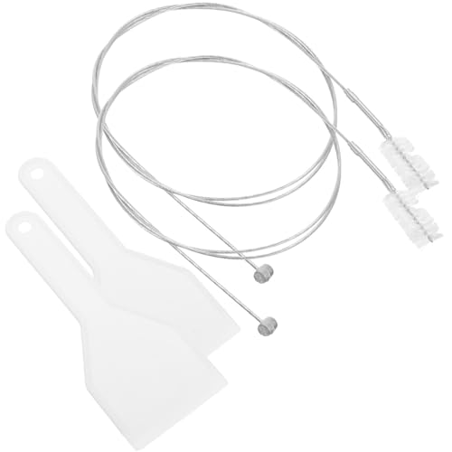 FOMIYES Kit de Herramientas para Limpiar Orificio de Drenaje de Refrigerador Cepillo y Removedor de Hielo, Tubo Flexible de Acero Inoxidable 1,5 M, Accesorio Reutilizable para Desagües