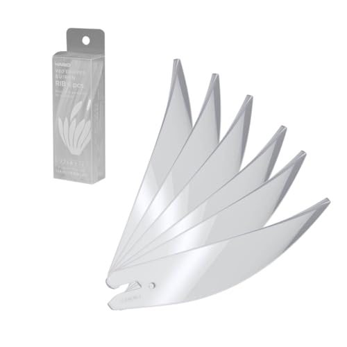 HARIO RIB-6-TW Dripper Suiren Conjunto de 6 peças de café branco gotejamento manual para 1 a 4 xícar