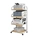Tingting1992 Druckerständer Desktop-Stand für Drucker, 4-Tier-Desktop-Multifunktionsdrucker-Copier-Scanner-Regal-Stand-Rack, für Heim- und Büro, weiß oder schwarz Schreibtisch-Regal (Color : White)