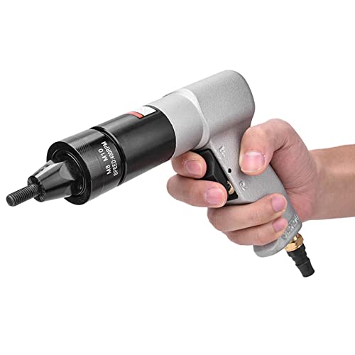 Aumotop Automatisches Luftnietgerät mit Selbstsicherndem Design. Handliche Nietpistole für Profis in der Fertigungsindustrie (M8/M10 KP-7323)