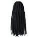 3 Packs Afro Kinky Marley Braids Hair Extensions Twist Crochet Braids Kanekalon Synthetic Hair 18 Inch (1B#)