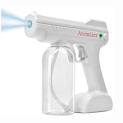 Wireless Electric Sprayer Gun, Handheld Rechargeable ULV Fogger Machine Disinfectant 800ML White Atomizer Disinfection Machine Nano Vapor Spray Gun Fog Tool