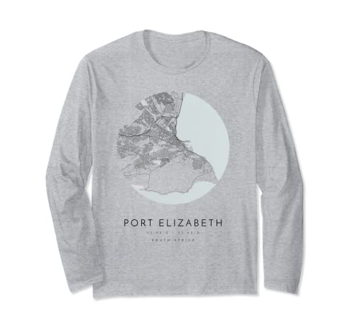 port-elizabeth south africa Coordinates map hometown Long Sleeve T-Shirt