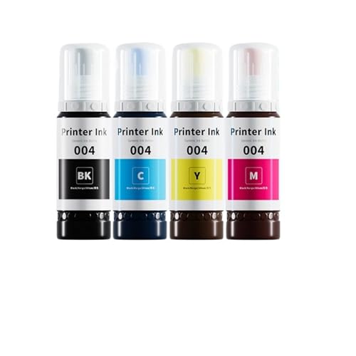 Encre pour imprimante 004 002 L3251 L3153 pack de 4 couleurs 70ml