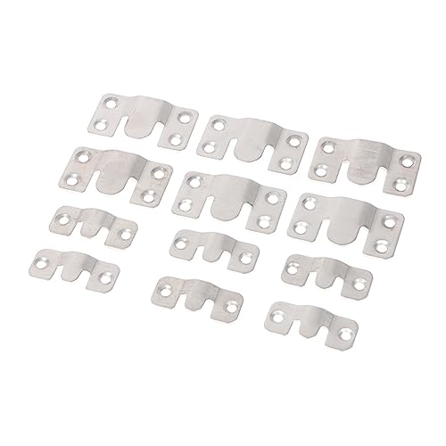 Image of Flush Mount Bracket ,Interlock Hanging 5sets /Pack Stainless Steel Hook Buckles Hanger Hanging Connecting Photo Frame Picture Mirror Wall Hang Hardware(Small), Silver